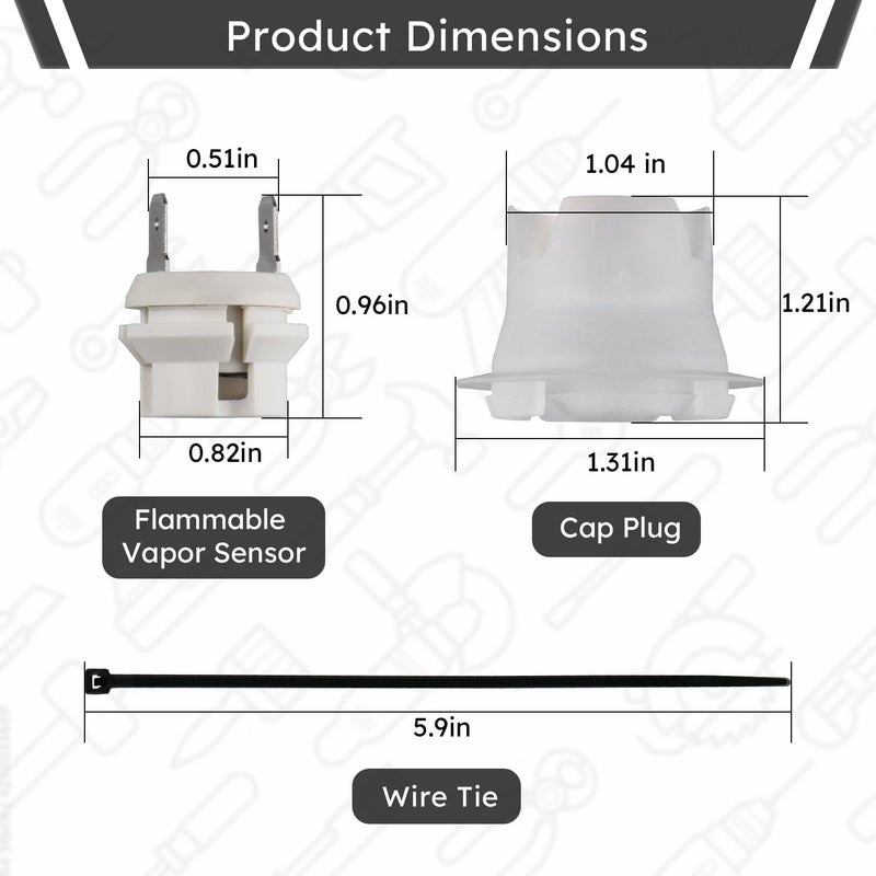 Holdly SP20172 Flammable Vapor FV Sensor Kit | AP13447-3 - 25VS | Water Heater Flammable Vapor Sensor Replacement Parts for Rheem, Ruud, Richmond FVIR Water Heaters - Image 3